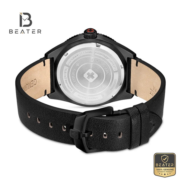 Swiss Military Hanowa SMWGB0004940 Men's Cool Grey Genuine Leather Strap Watch - View 4 - Beater