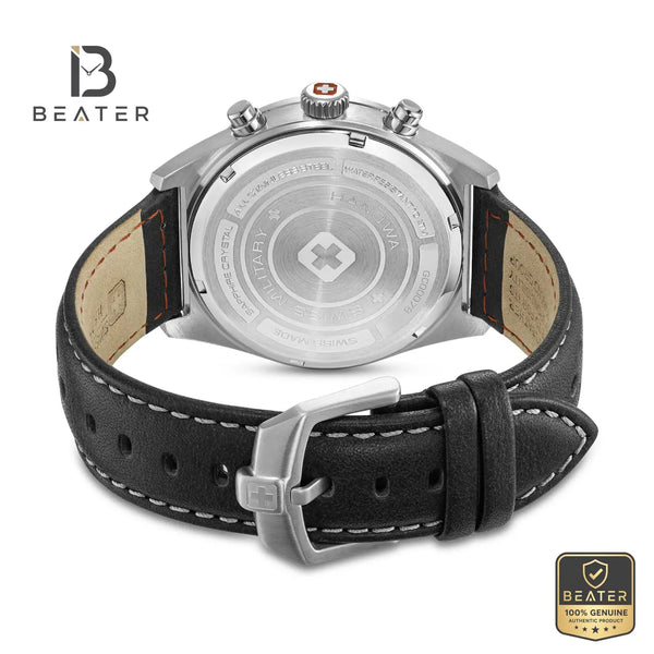 Swiss Military Hanowa SMWGC0007804 Men's Black Dial Leather Strap Watch - View 4 - Beater