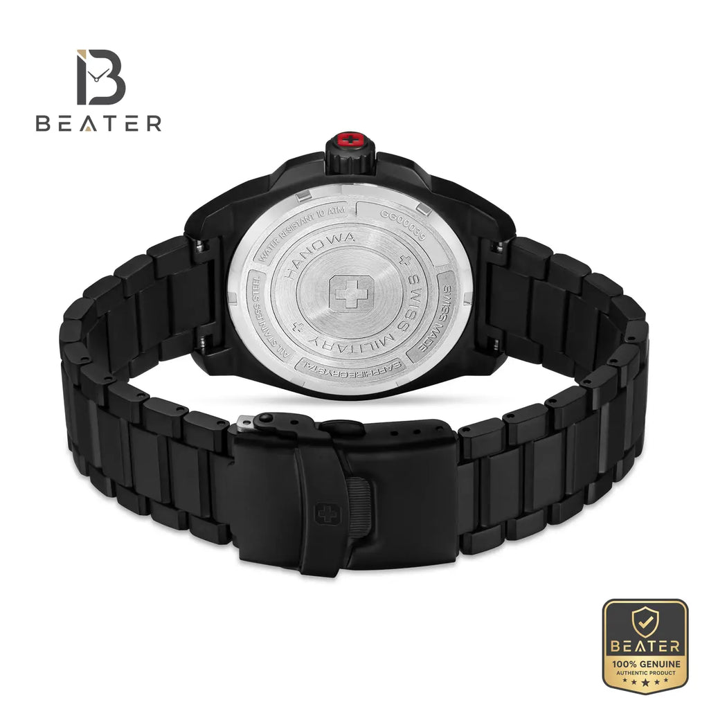 Swiss Military Hanowa SMWGG0003932 Men's Black Dial Stainless Steel Bracelet Watch - View 3 - Beater