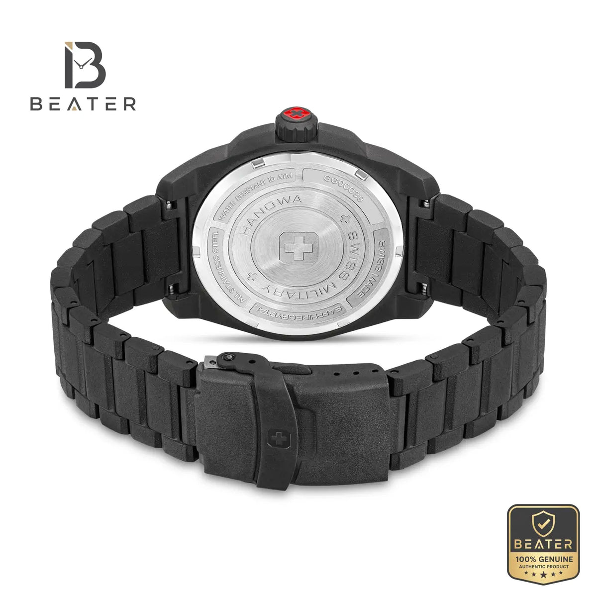 Swiss Military Hanowa SMWGG0003941 Men's Black Dial Stainless Steel Bracelet Watch - View 4 - Beater