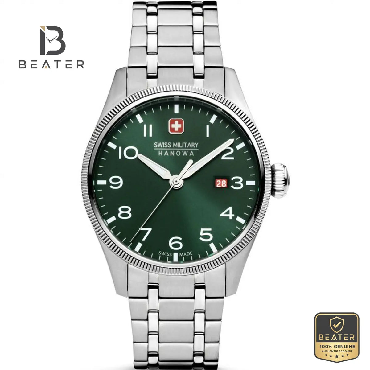 Swiss Military Hanowa SMWGH0000803 Men's Green Stainless Steel Watch - Beater