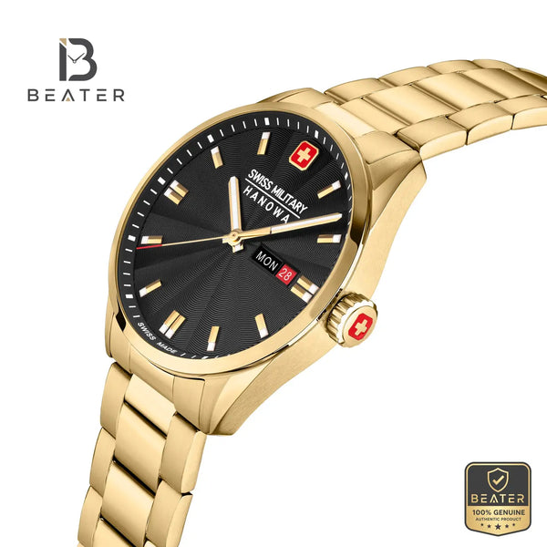 Swiss Military Hanowa SMWGH0001610 Men's Black Stainless Steel Bracelet Watch - View 3 - Beater