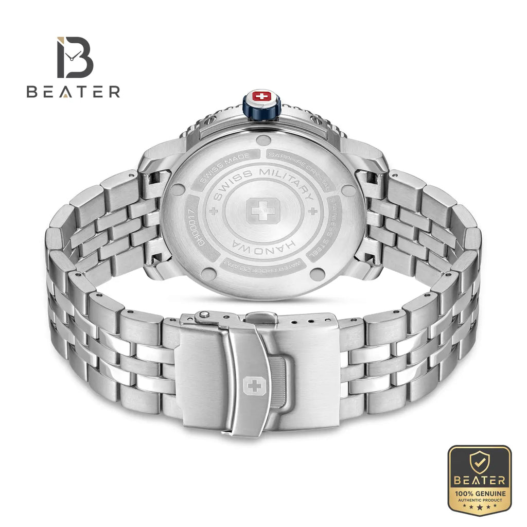 Swiss Military Hanowa SMWGH0001703 Men's Blue Stainless Steel Bracelet Watch - View 3 - Beater