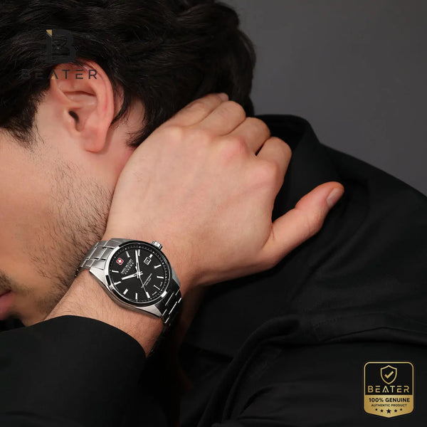 Swiss Military Hanowa SMWGH0004101 Men's Black Stainless Steel Bracelet Watch - View 2 - Beater