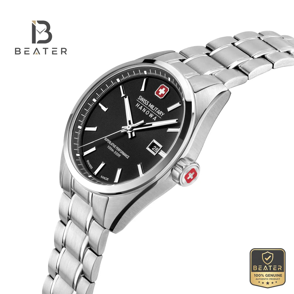 Swiss Military Hanowa SMWGH0004101 Men's Black Stainless Steel Bracelet Watch - View 5 - Beater