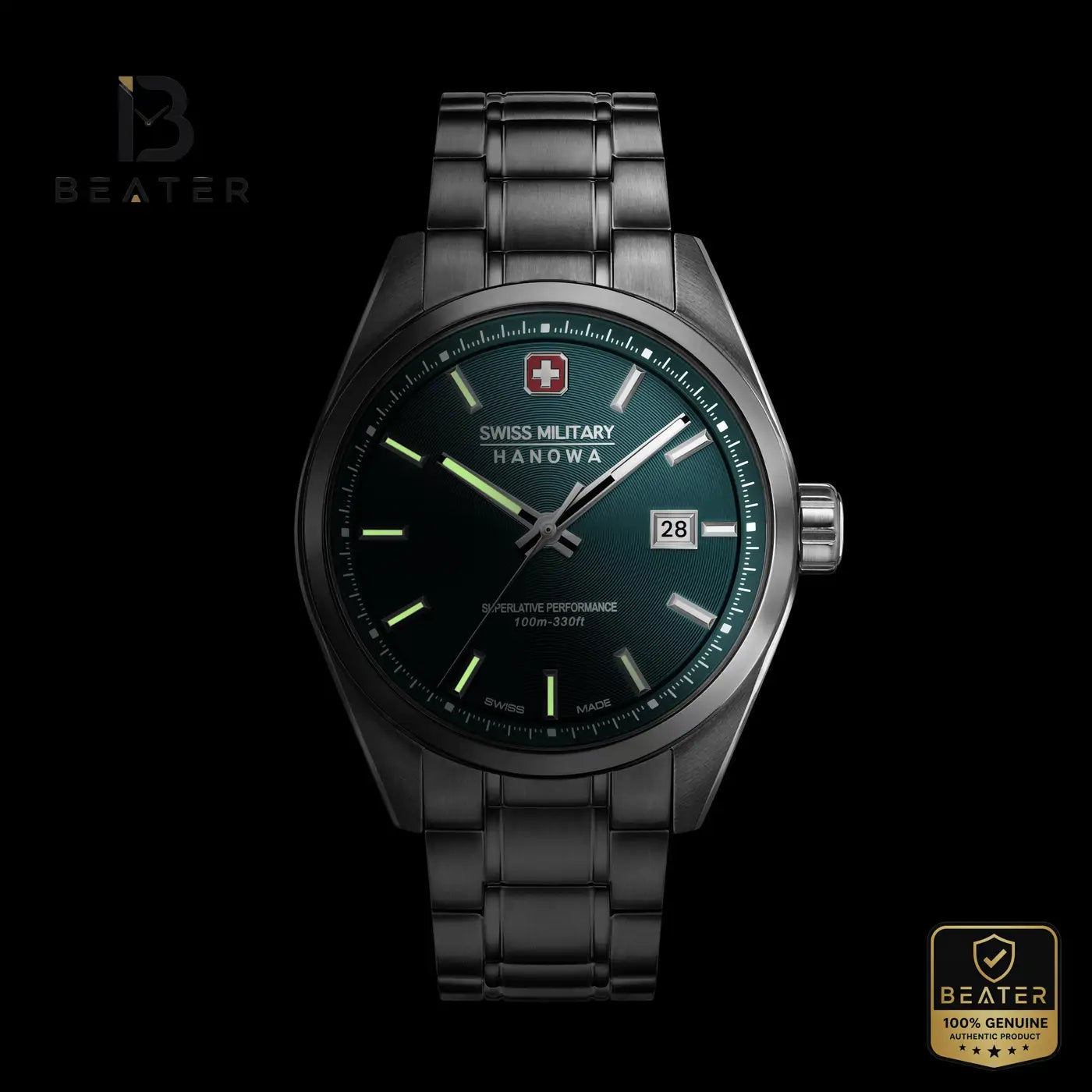 Swiss Military Hanowa SMWGH0004104 Men's Green Stainless Steel Bracelet Watch Secondary image