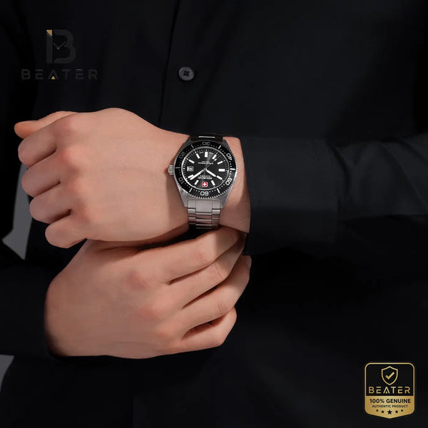 Swiss Military Hanowa SMWGH0004903 Men's Black Dial Stainless Steel Bracelet Watch - View 2 - Beater