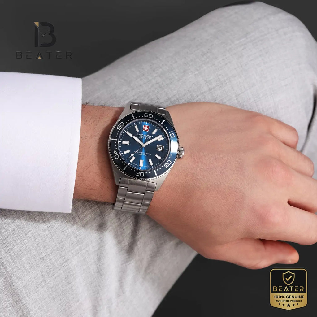 Swiss Military Hanowa SMWGH0004904 Men's Blue Stainless Steel Bracelet Watch - View 2 - Beater