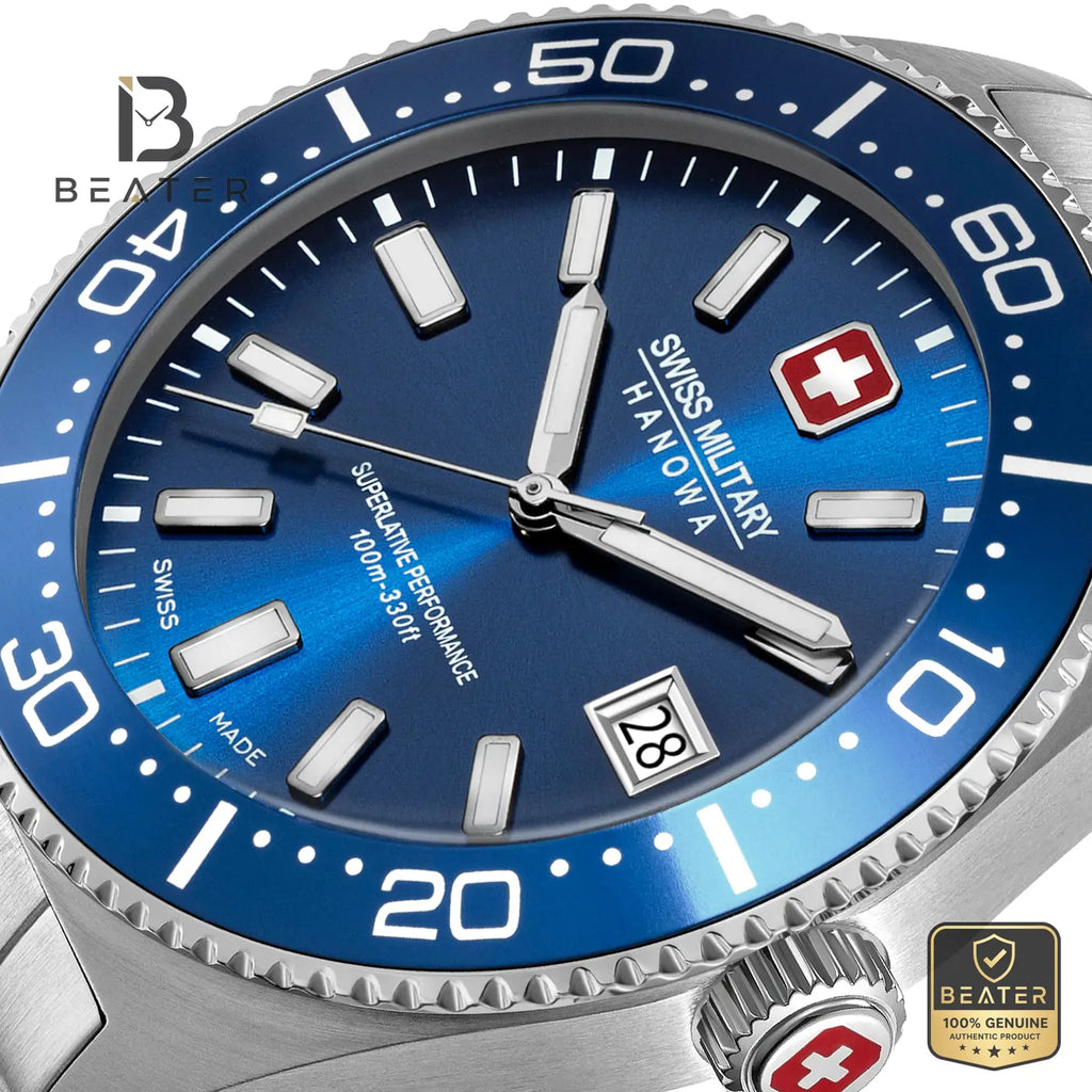 Swiss Military Hanowa SMWGH0004904 Men's Blue Stainless Steel Bracelet Watch - View 3 - Beater