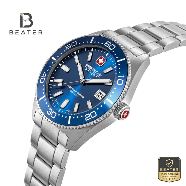 Swiss Military Hanowa SMWGH0004904 Men's Blue Stainless Steel Bracelet Watch - View 4 - Beater