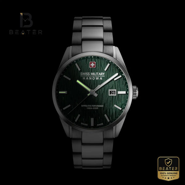 Swiss Military Hanowa SMWGH0006101 Men's Green Stainless Steel Bracelet Watch - View 2 - Beater