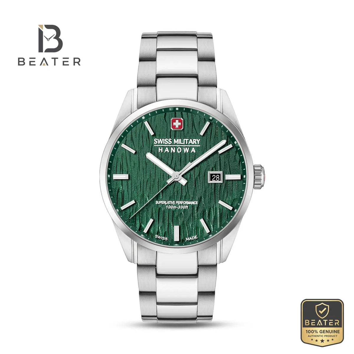 Swiss Military Hanowa SMWGH0006101 Men's Green Stainless Steel Bracelet Watch - Beater Main image