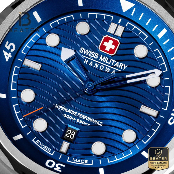 Swiss Military Hanowa SMWGH0006403 Men's Blue Stainless Steel Bracelet Watch - View 2 - Beater