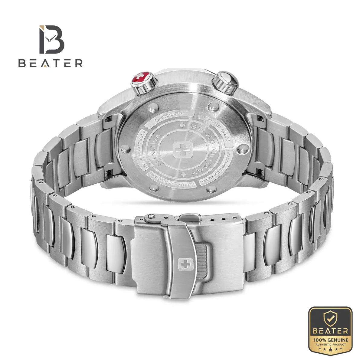 Swiss Military Hanowa SMWGH0006403 Men's Blue Stainless Steel Bracelet Watch - View 3 - Beater