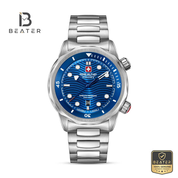 Swiss Military Hanowa SMWGH0006403 Men's Blue Stainless Steel Bracelet Watch - Beater