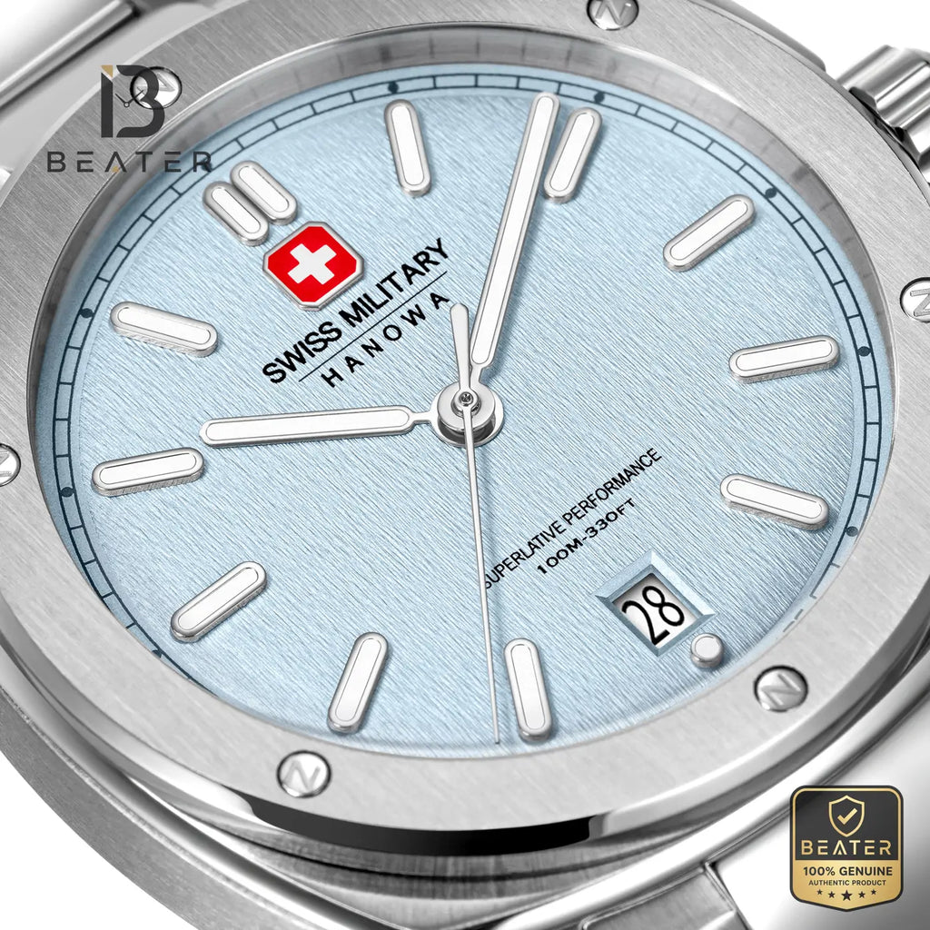 Swiss Military Hanowa SMWGH0006502 Men's Ice Blue Stainless Steel Bracelet Watch - View 3 - Beater