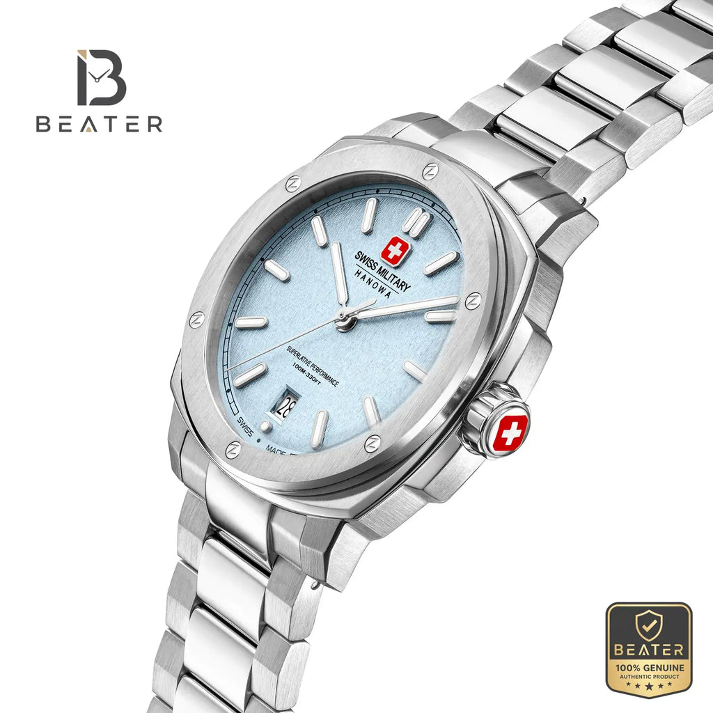 Swiss Military Hanowa SMWGH0006502 Men's Ice Blue Stainless Steel Bracelet Watch - View 5 - Beater