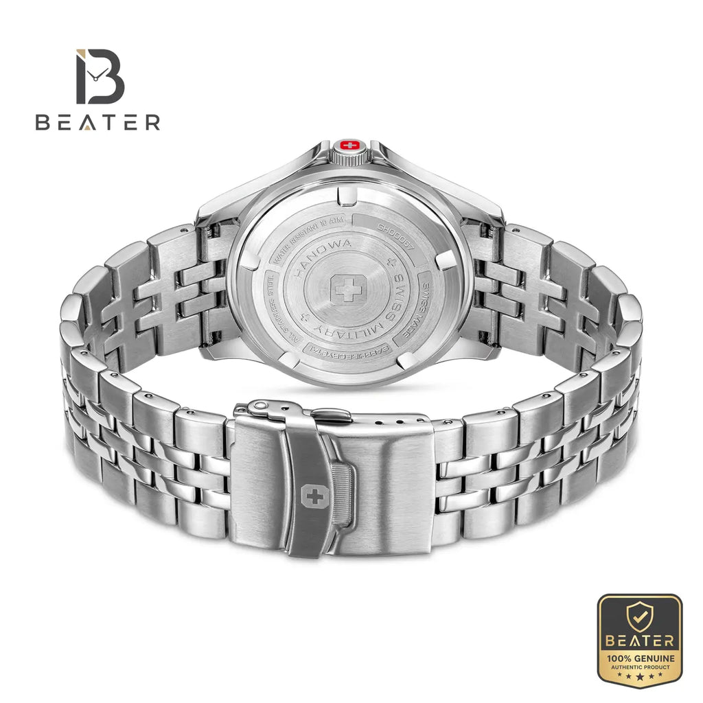 Swiss Military Hanowa SMWGH0006703 Men's Red Dial Stainless Steel Bracelet Watch - View 4 - Beater