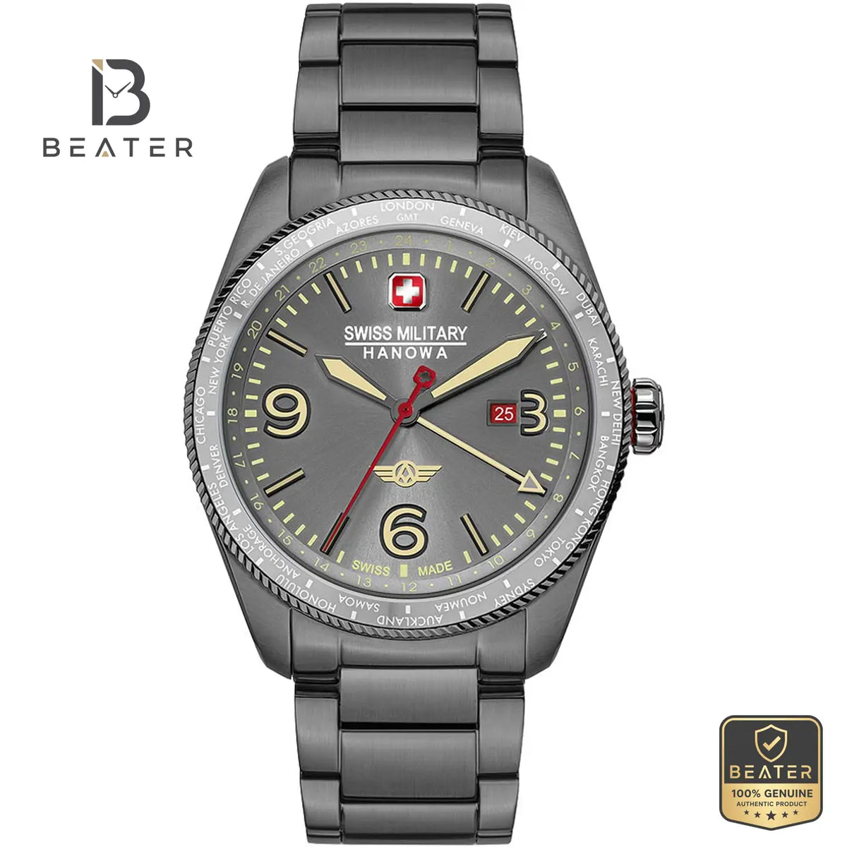 Swiss Military Hanowa SMWGH2100940 Men's Grey Stainless Steel Bracelet Watch - Beater Main image