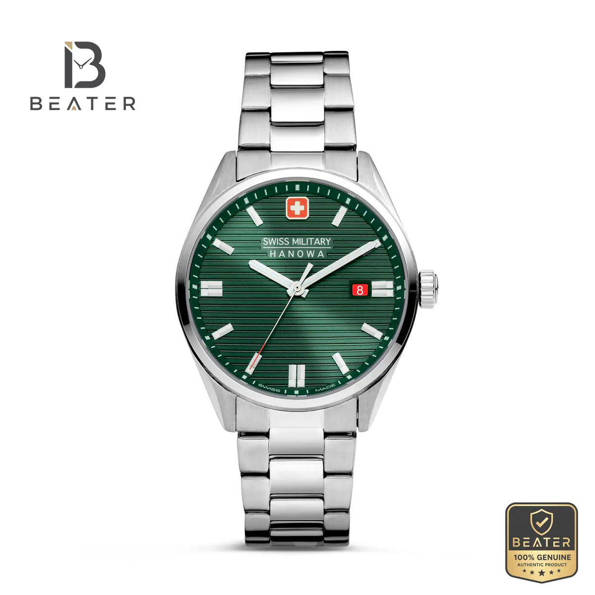 Swiss Military Hanowa SMWGH2200105 Men's Olive Stainless Steel Bracelet Watch - Beater Main image