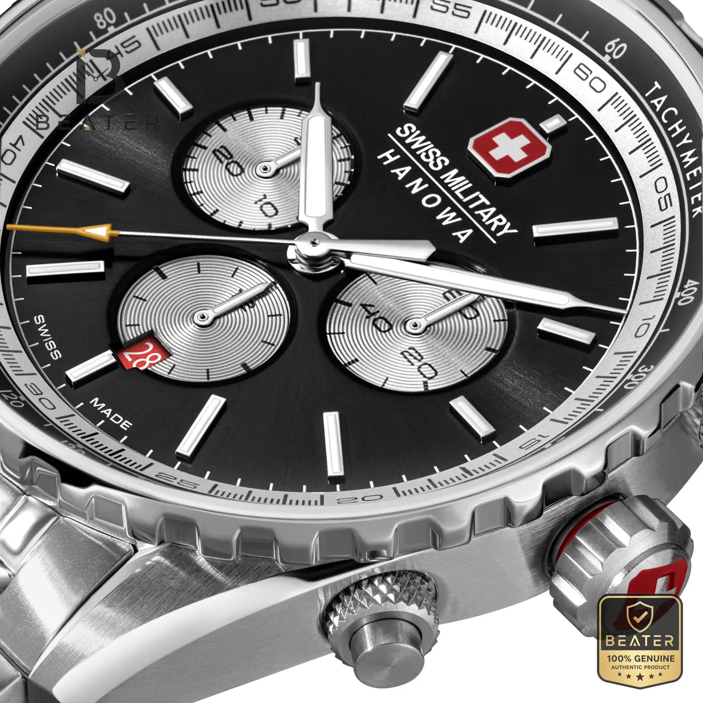 Swiss Military Hanowa SMWGI0000309 Men's Black & Grey Stainless Steel Bracelet Watch Secondary image