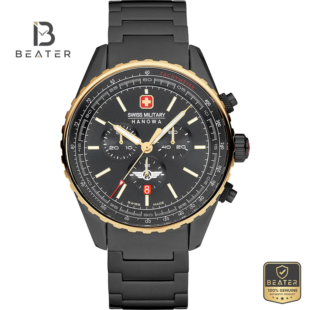 Swiss Military Hanowa SMWGI0000341 Men's Grey Steel Bracelet Watch - Beater