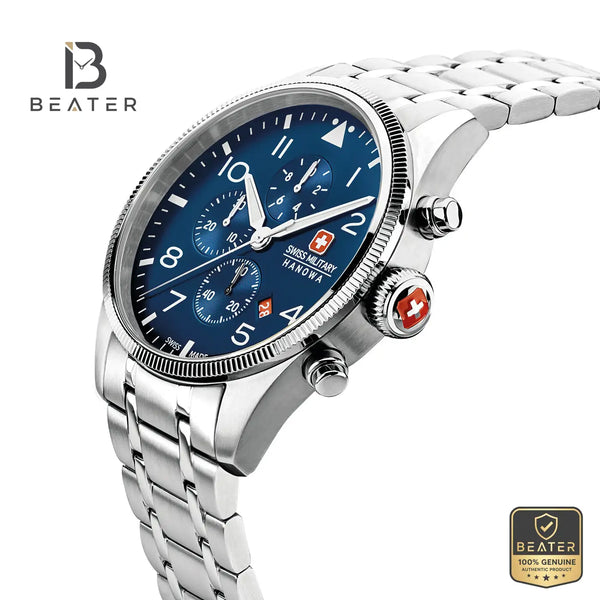 Swiss Military Hanowa SMWGI0000403 Men's Blue Stainless Steel Bracelet Watch - View 3 - Beater