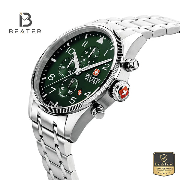 Swiss Military Hanowa SMWGI0000404 Men's Olive Stainless Steel Bracelet Watch - View 3 - Beater