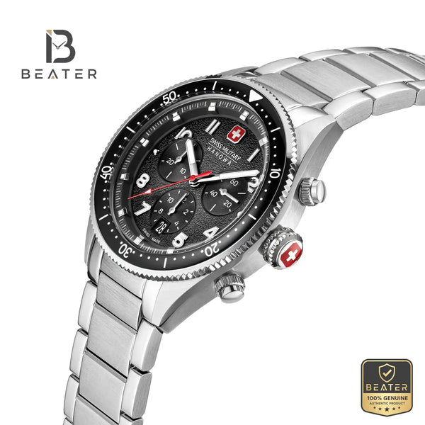 Swiss Military Hanowa SMWGI0003803 Men's Black Dial Stainless Steel Bracelet Watch - View 5 - Beater