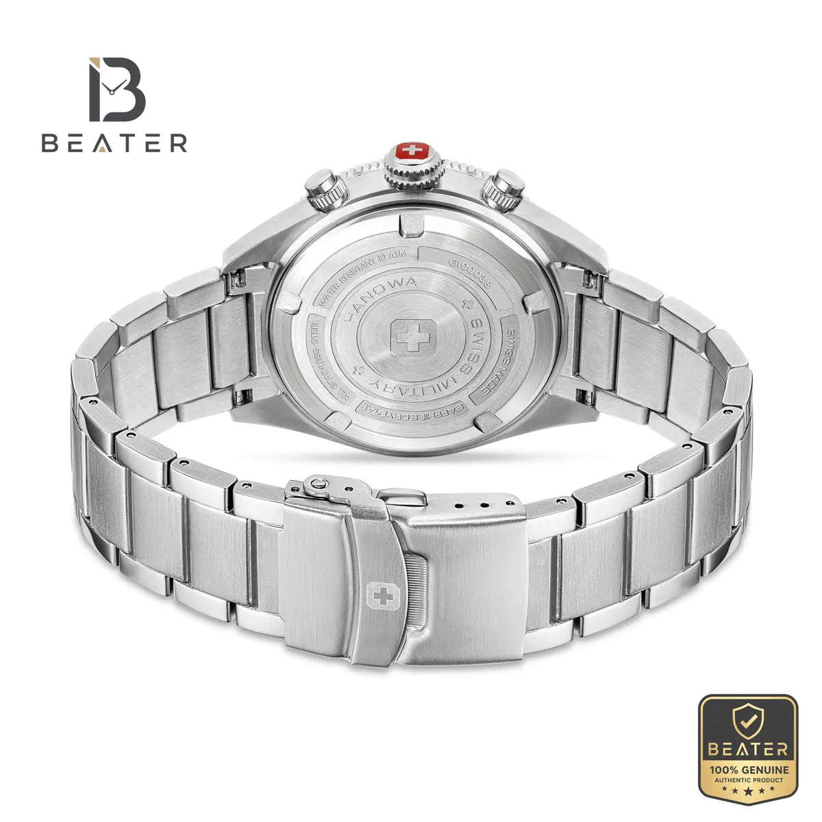 Swiss Military Hanowa SMWGI0003804 Men's Blue Dial Stainless Steel Bracelet Watch - View 4 - Beater