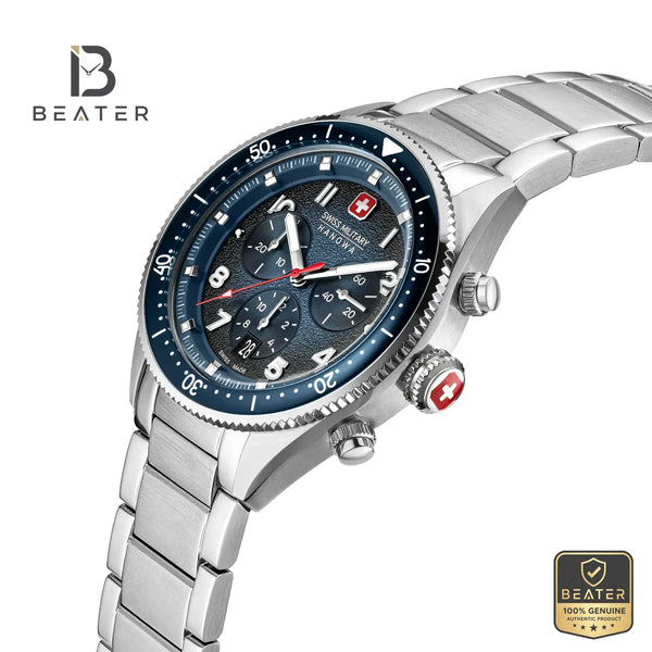 Swiss Military Hanowa SMWGI0003804 Men's Blue Dial Stainless Steel Bracelet Watch - View 5 - Beater