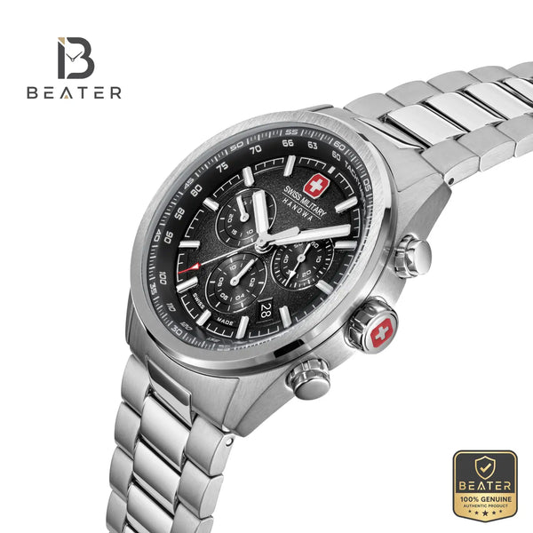 Swiss Military Hanowa SMWGI0004204 Men's Black Dial Stainless Steel Bracelet Watch - View 5 - Beater