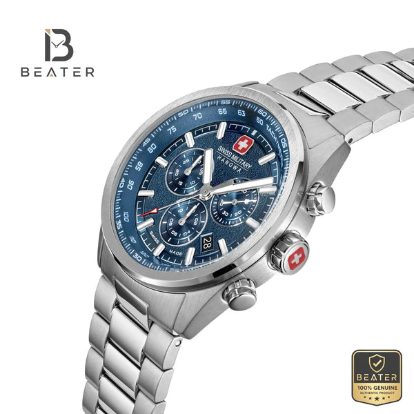 Swiss Military Hanowa SMWGI0004205 Men's Blue Stainless Steel Bracelet Watch - View 5 - Beater
