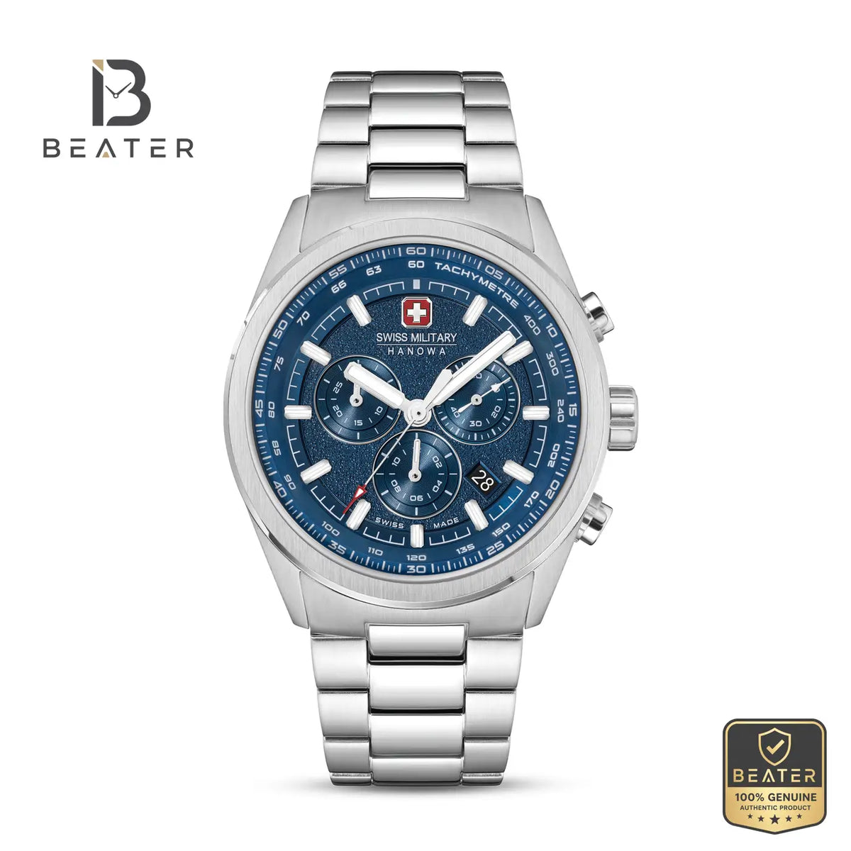 Swiss Military Hanowa SMWGI0004205 Men's Blue Stainless Steel Bracelet Watch - Beater Main image