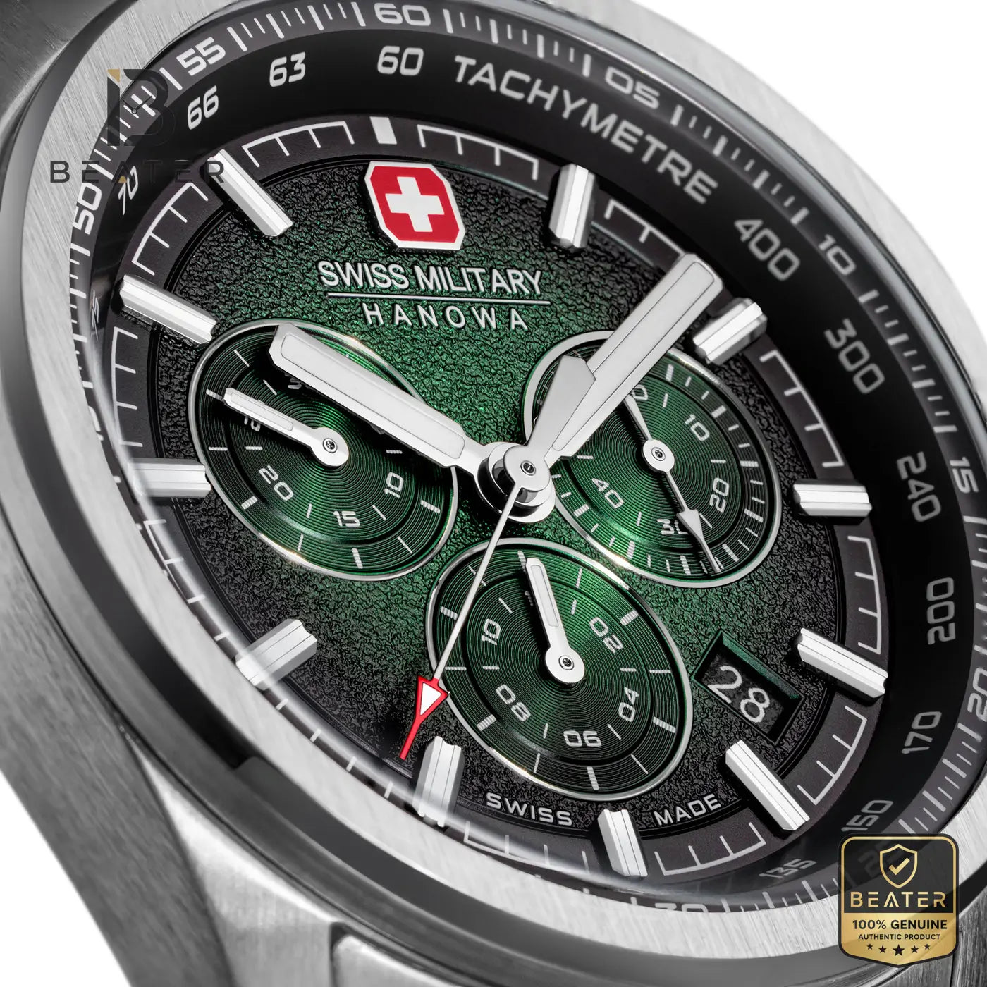 Swiss Military Hanowa SMWGI0004206 Men's Green & Black Stainless Steel Bracelet Watch Secondary image