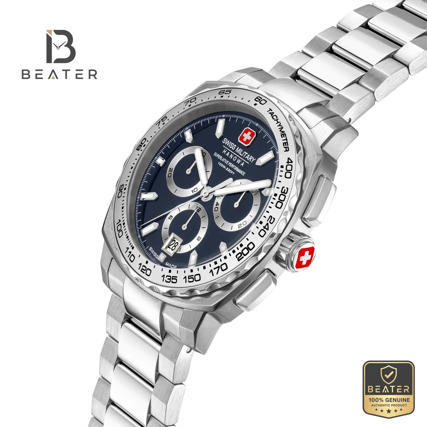 Swiss Military Hanowa SMWGI0006803 Men's Blue Stainless Steel Bracelet Watch Secondary image