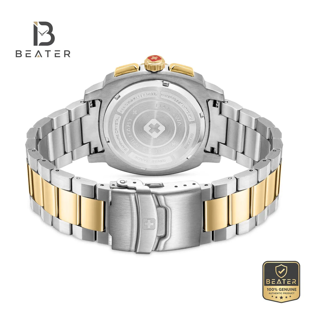Swiss Military Hanowa SMWGI0006804 Men's Green Dial Stainless Steel Bracelet Watch - View 3 - Beater