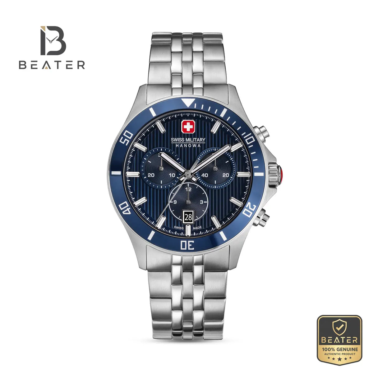 Swiss Military Hanowa SMWGI0007603 Men's Blue Stainless Steel Bracelet Watch - Beater Main image