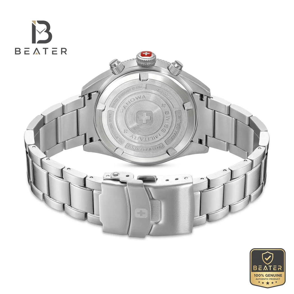 Swiss Military Hanowa SMWGI0007701 Men's Black Stainless Steel Bracelet Watch - View 3 - Beater