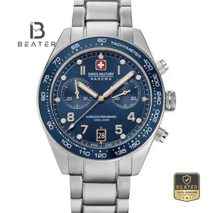 Swiss Military Hanowa SMWGI0007702 Men's Blue Stainless Steel Bracelet Watch - Beater