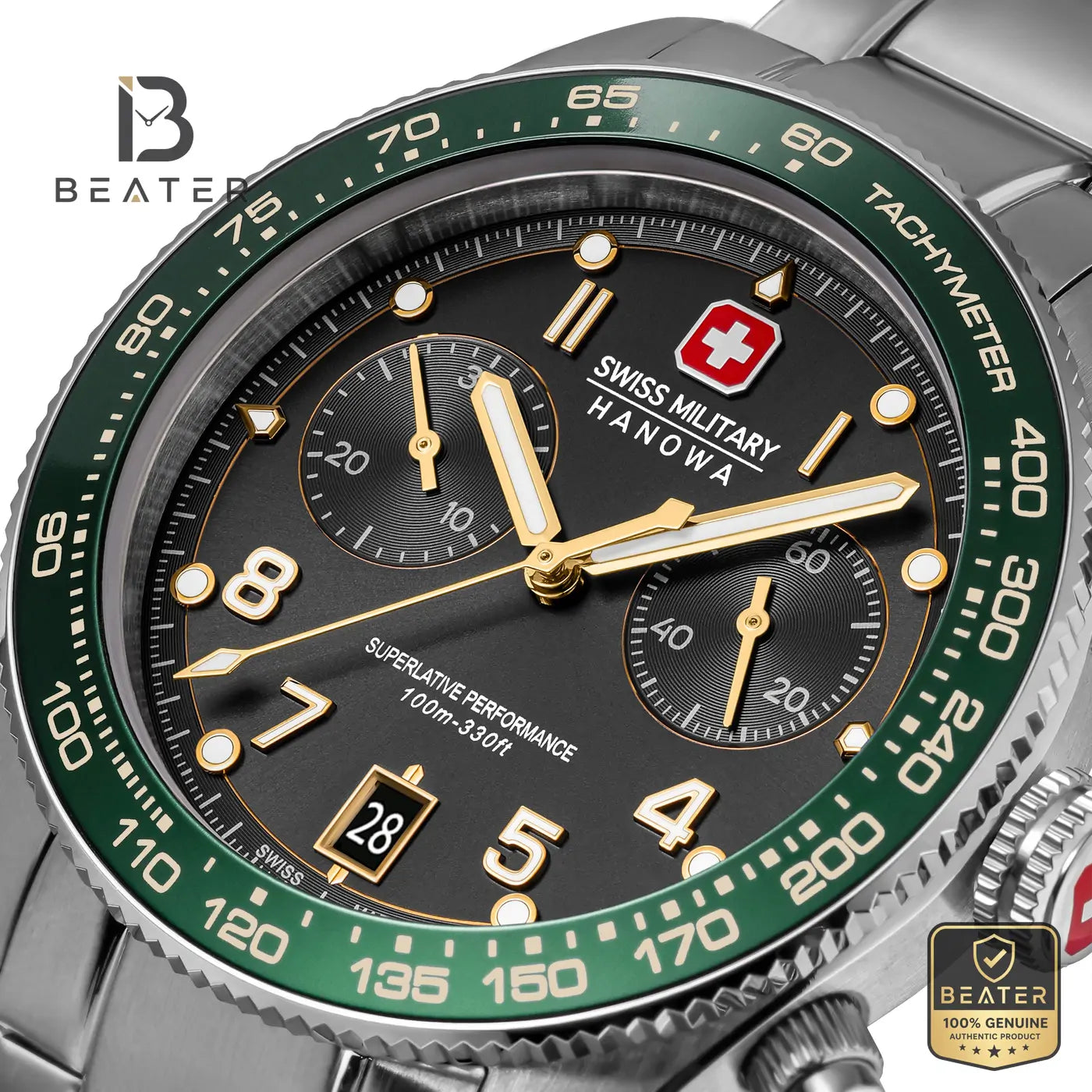 Swiss Military Hanowa SMWGI0007703 Men's Black Stainless Steel Bracelet Watch Secondary image