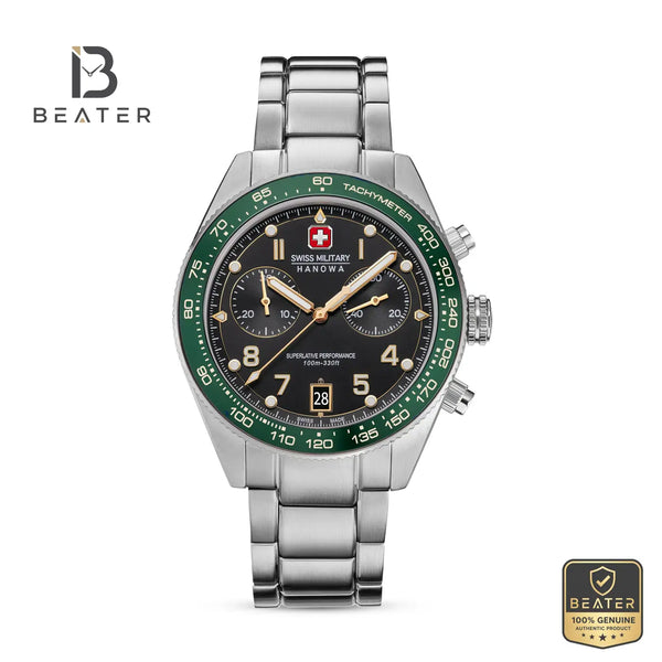 Swiss Military Hanowa SMWGI0007703 Men's Black Stainless Steel Bracelet Watch - Beater