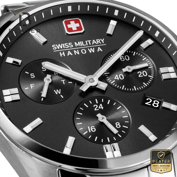 Swiss Military Hanowa SMWGK0005601 Men's Black Stainless Steel Bracelet Watch - View 2 - Beater