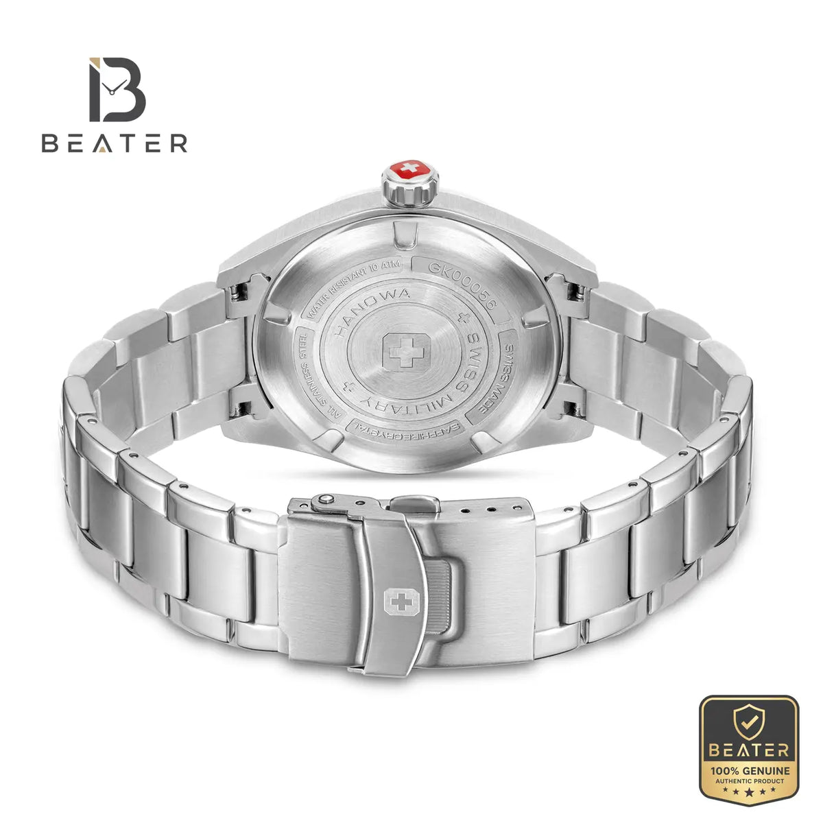 Swiss Military Hanowa SMWGK0005601 Men's Black Stainless Steel Bracelet Watch - View 3 - Beater