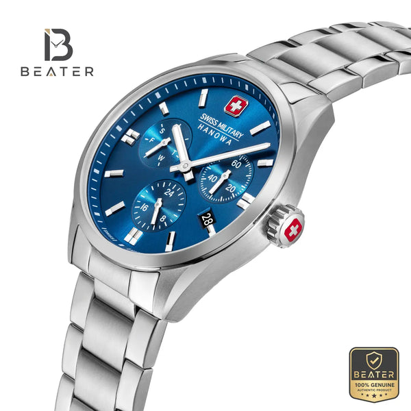 Swiss Military Hanowa SMWGK0005602 Men's Blue Stainless Steel Bracelet Watch - View 4 - Beater