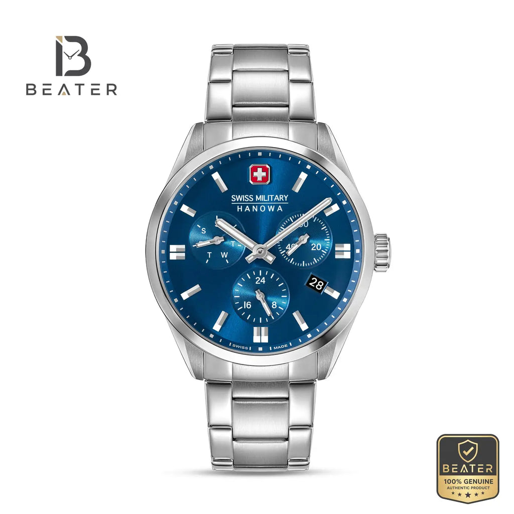 Swiss Military Hanowa SMWGK0005602 Men's Blue Stainless Steel Bracelet Watch - Beater