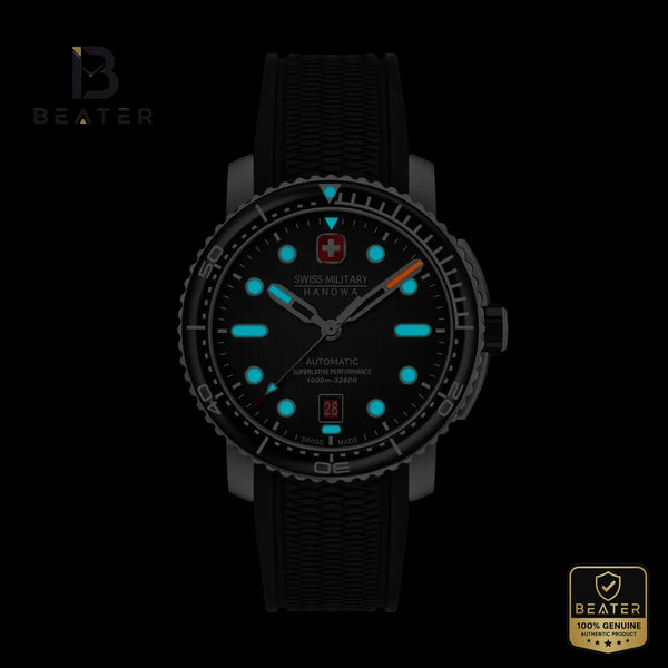 Swiss Military Hanowa SMWGL0002001-Set Men's Black Stainless Steel Bracelet Watch - View 4 - Beater
