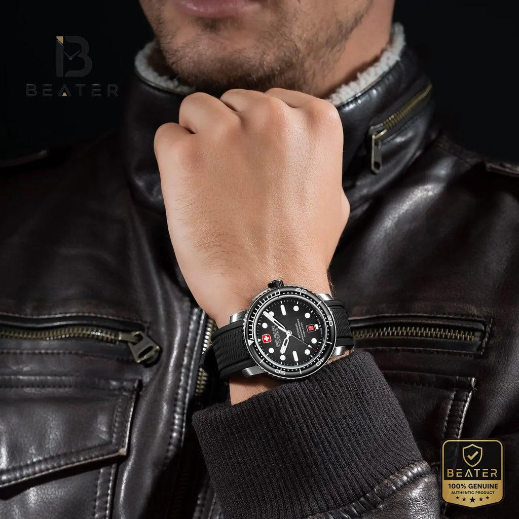 Swiss Military Hanowa SMWGL0002001-Set Men's Black Stainless Steel Bracelet Watch - View 5 - Beater