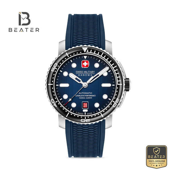 Swiss Military Hanowa SMWGL0002002-SET Men's Blue Stainless Steel Bracelet Watch - View 3 - Beater