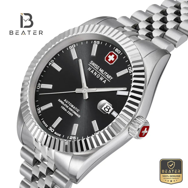Swiss Military Hanowa SMWGL0002101 Men's Black Stainless Steel Bracelet Watch - View 2 - Beater